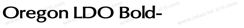 Oregon LDO Bold字体转换